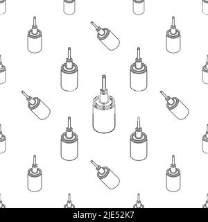 Optical Fiber Icon Seamless Pattern, Higher Bandwidth, Data Cable Vector Art Illustration Stock Vector