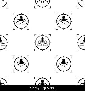 Target Audience Icon Seamless Pattern, Intended Audience Vector Art Illustration Stock Vector