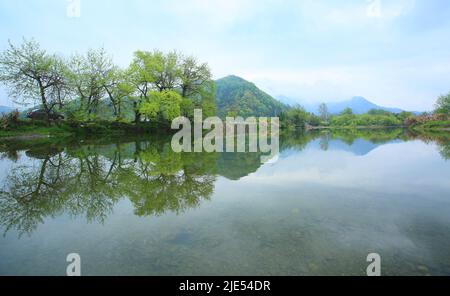 Yixian county anhui province ko village water Stock Photo