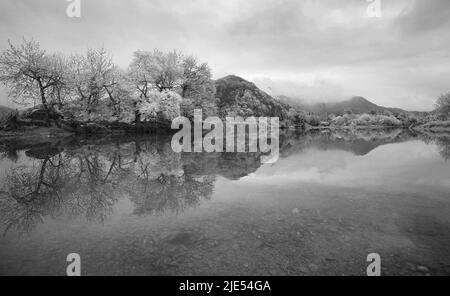 Yixian county anhui province ko village water Stock Photo