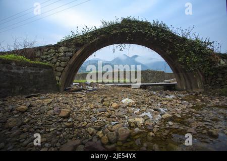 Zhejiang ningbo yinzhou ancient stone bridge Stock Photo