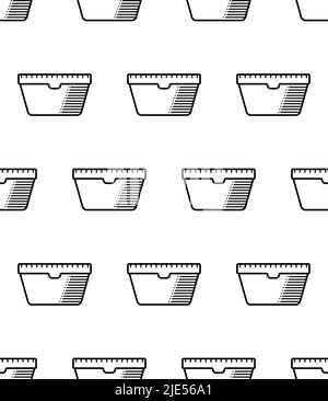Plastic Container Icon Seamless Pattern, Food Container, Packaging Icon Vector Art Illustration Stock Vector