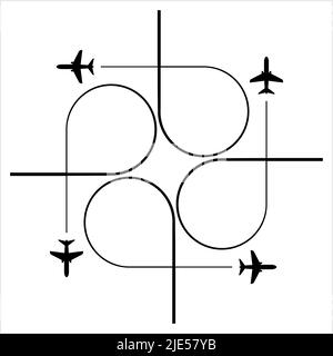 Airplane Flying Formation, Air Show Display, The Disciplined Flight Vector Art Illustration Stock Vector