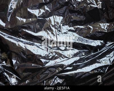 black nylon plastic texture useful as a background Stock Photo