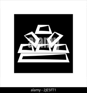 Gold Bar Icon Vector Art Illustration Stock Vector