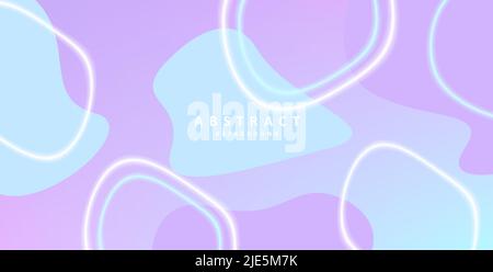 Abstract fluid shapes creating pastel background, distorted circles Stock Vector