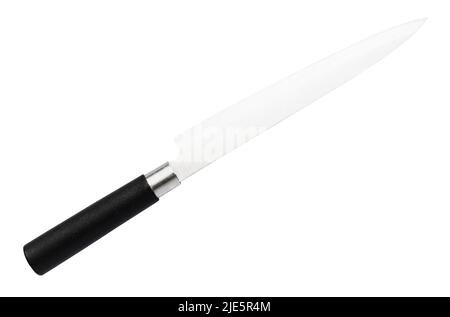 all-purpose knife with plastic handle isolated on white background Stock Photo