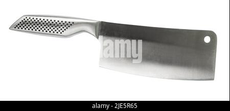stainless steel cleaver knife (butcher's knife) isolated on white background Stock Photo
