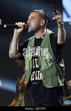 Rome, Lazio. 23rd June, 2022. Fabri FIbra during Tim summer hits in Rome,  Italy, June 23rd, 2022. Fotografo01 Credit: Independent Photo Agency/Alamy  Live News Stock Photo - Alamy