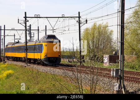 ICM Koploper intercity of NS on track in Driebruggen in the Netherlands Stock Photo