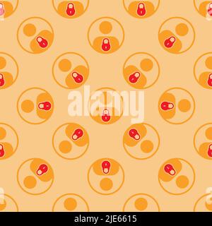 Secure User Login, Password Protected, Personal Data Protection, Authenticate Icon, Internet Privacy Protection Icon Seamless Pattern Vector Art Illus Stock Vector