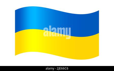 National flag of Ukraine. Isolated Ukraine flag. Vector illustration. Stock Vector