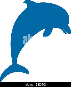 Dolphin icon logo design inspiration vector template Stock Vector