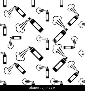 Aerosol Fluid Spray Cloud Icon Seamless Pattern Vector Art Illustration Stock Vector