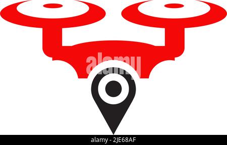 Drone icon logo design vector illustration template Stock Vector