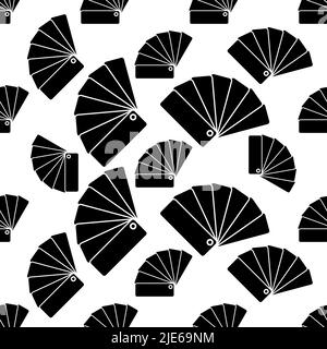 Color Sample Fan Card Icon Seamless Pattern Vector Art Illustration Stock Vector