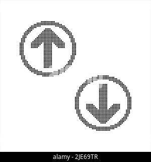 Dot Arrow Icon, Direction Arrow With Dots Icon, Halftone Arrow Vector Art Illustration Stock Vector