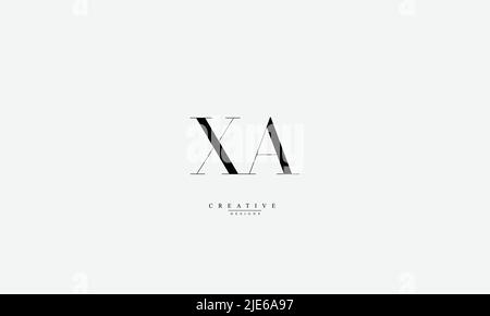Alphabet letters Initials Monogram logo XA AX X A Stock Vector