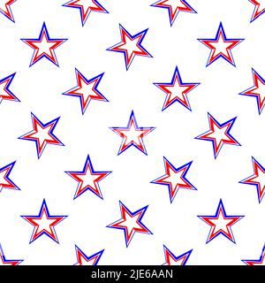 Star Shape Icon Seamless Pattern Vector Art Illustration Stock Vector