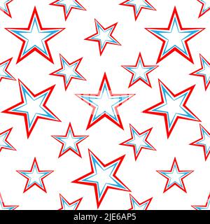 Star Shape Icon Seamless Pattern Vector Art Illustration Stock Vector