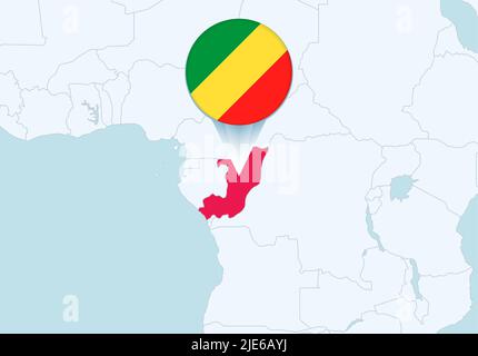 Brazzaville map, capital city of Republic of the Congo. Municipal ...