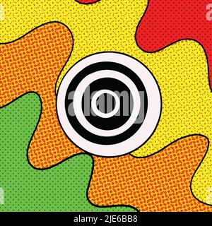Abstract unique background with lines and circles Stock Vector