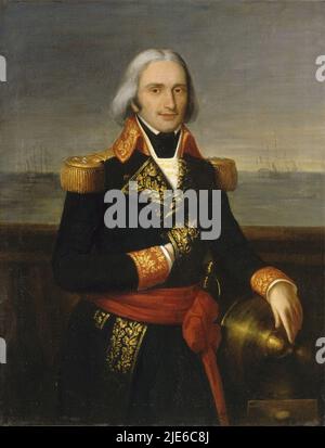 The French admiral François-Paul Brueys d'Aigalliers who led the Mediterranean fleet until he died at The Battle of the Nile Stock Photo