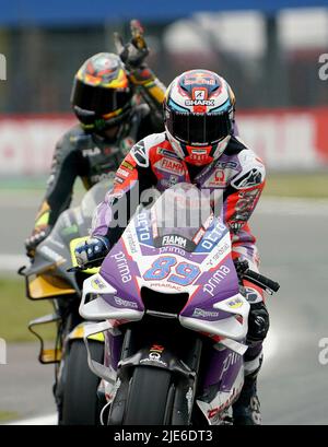 06/25/2022, TT Circuit Assen, Assen, Grand Prix of the Netherlands 2022, in the picture Jorge Martin from Spain, Pramac Racing Stock Photo