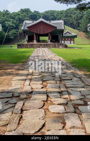 Donggureong East Nine Royal Tombs of Joseon Dynasty in Guri, Gyeonggi province of South Korea on 25 June 2022 Stock Photo