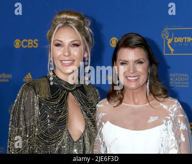 Alexes Marie Pelzer, Kimberlin Brown at arrivals for 49th Annual Daytime Emmy Awards, Pasadena Convention Center, Pasadena, CA June 24, 2022. Photo By: Priscilla Grant/Everett Collection Stock Photo