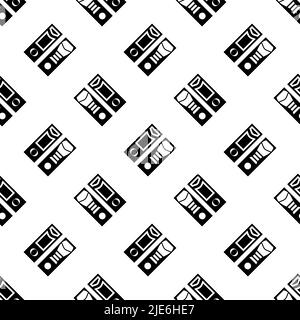 Box File Icon Seamless Pattern, Office File Vector Art Illustration Stock Vector