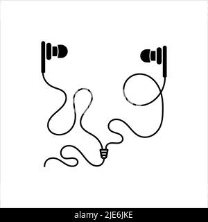 Earphones Icon, Ear Phones Icon Vector Art Illustration Stock Vector