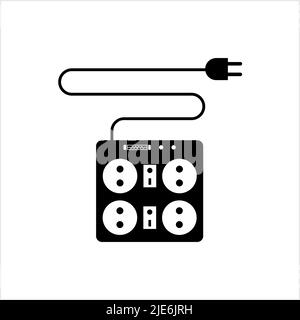 Extension Cord Icon Vector Art Illustration Stock Vector