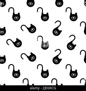 Lock Icon, Security Lock Seamless Pattern Vector Art Illustration Stock Vector