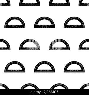 Protractor Icon Seamless Pattern, Geometry Tool Icon Vector Art ...
