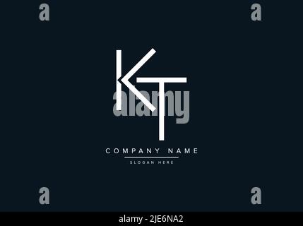 Alphabet Abstract Letter Icon Logo KT Stock Vector