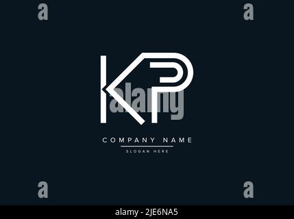 Alphabet Abstract Letter Icon Logo KP Stock Vector
