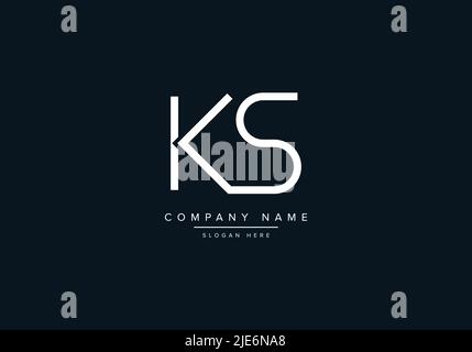 Alphabet Abstract Letter Icon Logo KS Stock Vector