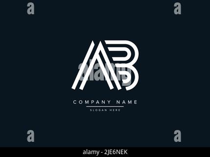 Alphabet Abstract Letter Icon Logo AB Stock Vector