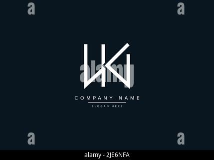 Alphabet Abstract Letter Icon Logo KW Stock Vector