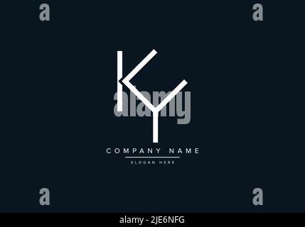 Alphabet Abstract Letter Icon Logo KY Stock Vector