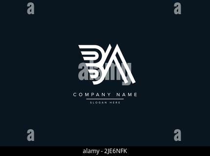 Alphabet Abstract Letter Icon Logo BA Stock Vector