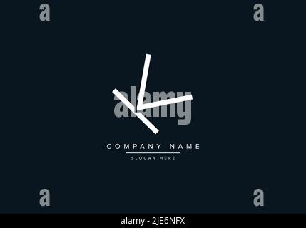 Alphabet Abstract Letter Icon Logo KV Stock Vector