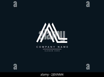 Alphabet Abstract Letter Icon Logo AL Stock Vector