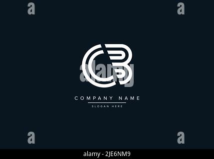 Alphabet Abstract Letter Icon Logo CB Stock Vector