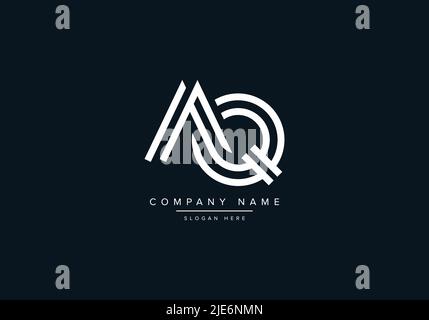Alphabet Abstract Letter Icon Logo AQ Stock Vector