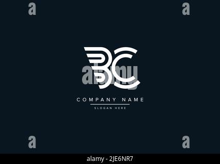 Alphabet Abstract Letter Icon Logo BC Stock Vector