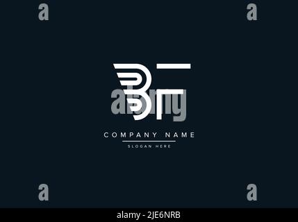 Alphabet Abstract Letter Icon Logo BF Stock Vector