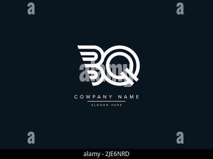 Alphabet Abstract Letter Icon Logo BQ Stock Vector