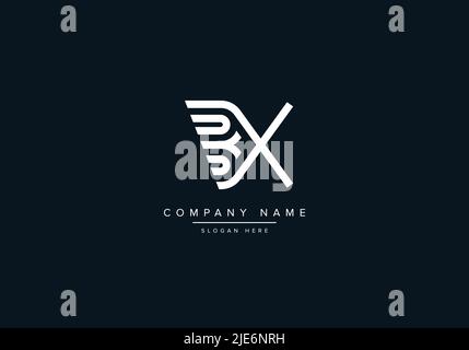 Alphabet Abstract Letter Icon Logo BX Stock Vector